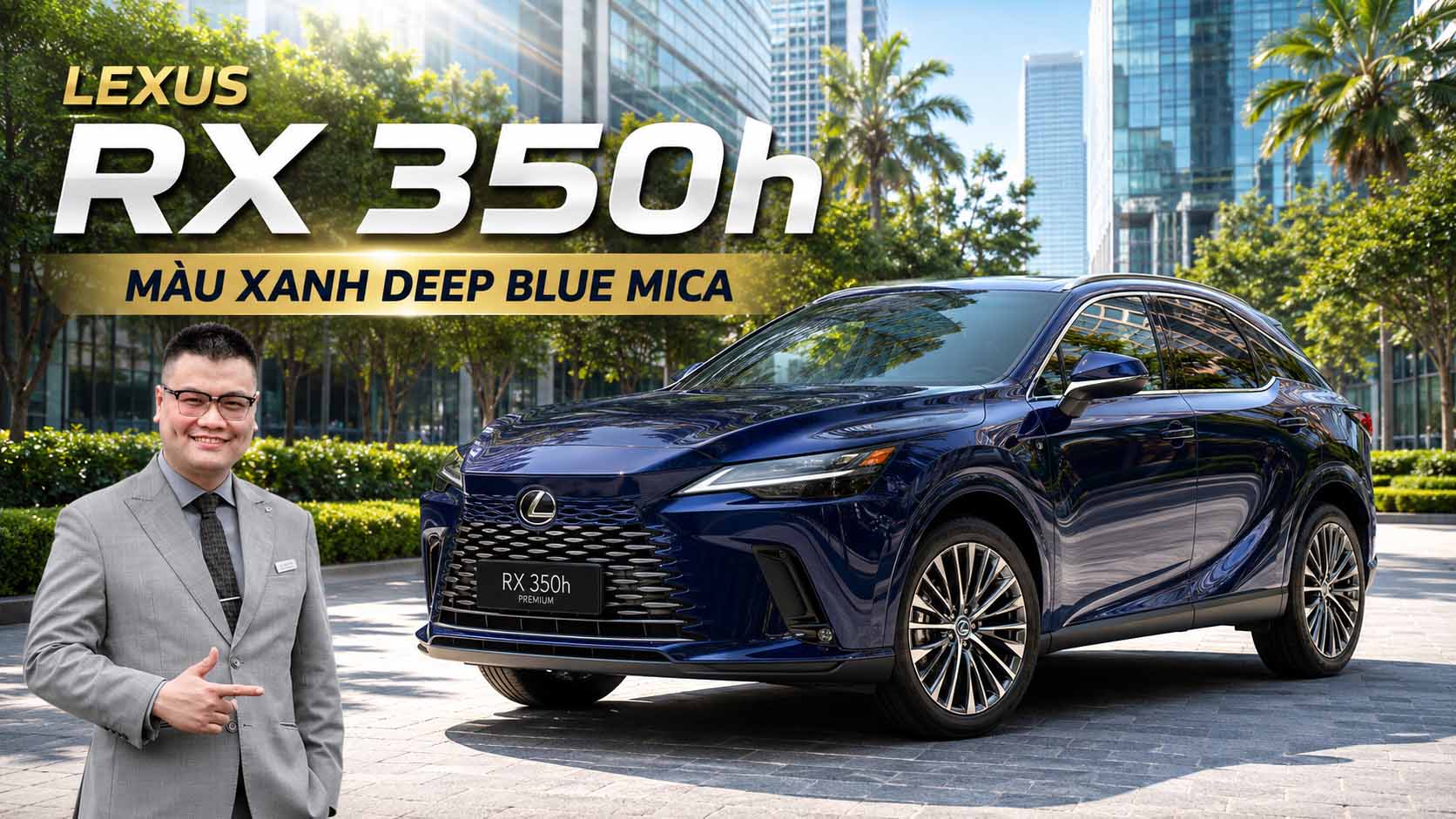 Lexus RX 350h màu Xanh Deep Blue Mica